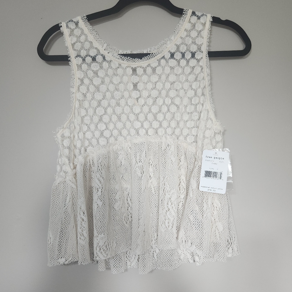 NWT Free People sz sm sheer crop